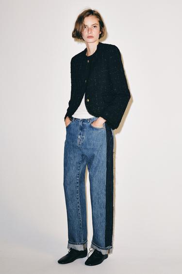ZW COLLECTION JACKET WITH EMBOSSED BUTTONS - Black by Zara