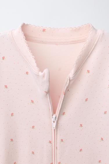 LOT DE DEUX PYJAMAS CHAUDS À PIEDS CONVERTIBLES FLEURS - Rose de Zara - Image 3