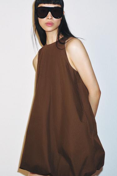 MINI BUBBLE DRESS - Brown by Zara - Image 2