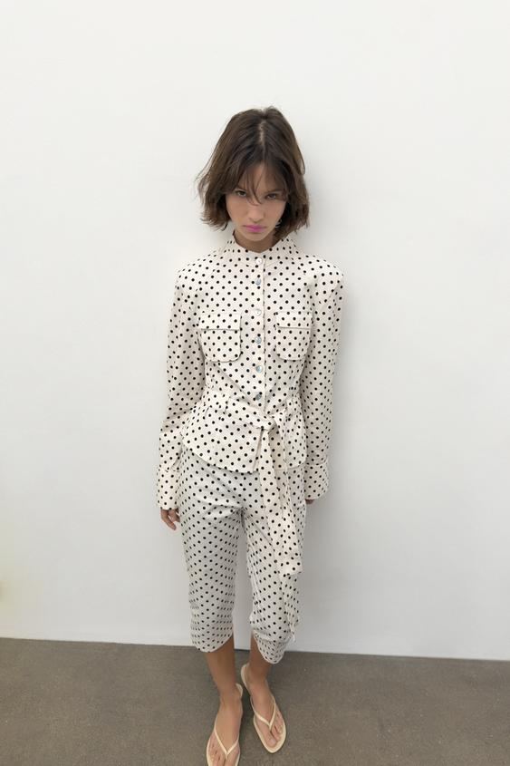 POLKA DOT CAPRI PANTS