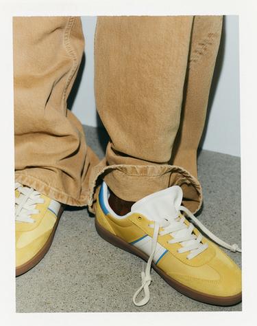 COLOURED SPORTS TRAINERS - Yellow by Zara
