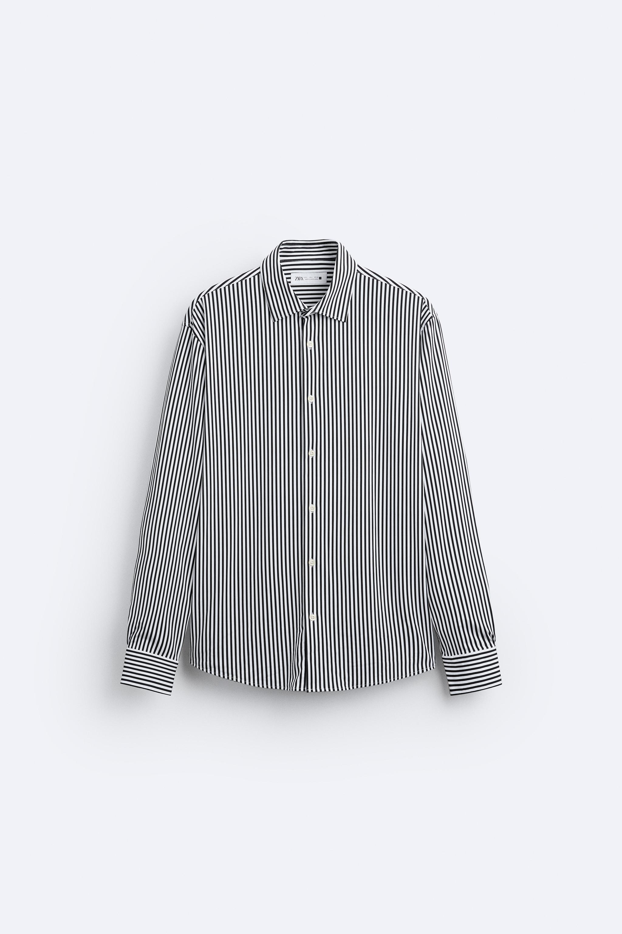 Black and white 2024 striped shirt zara