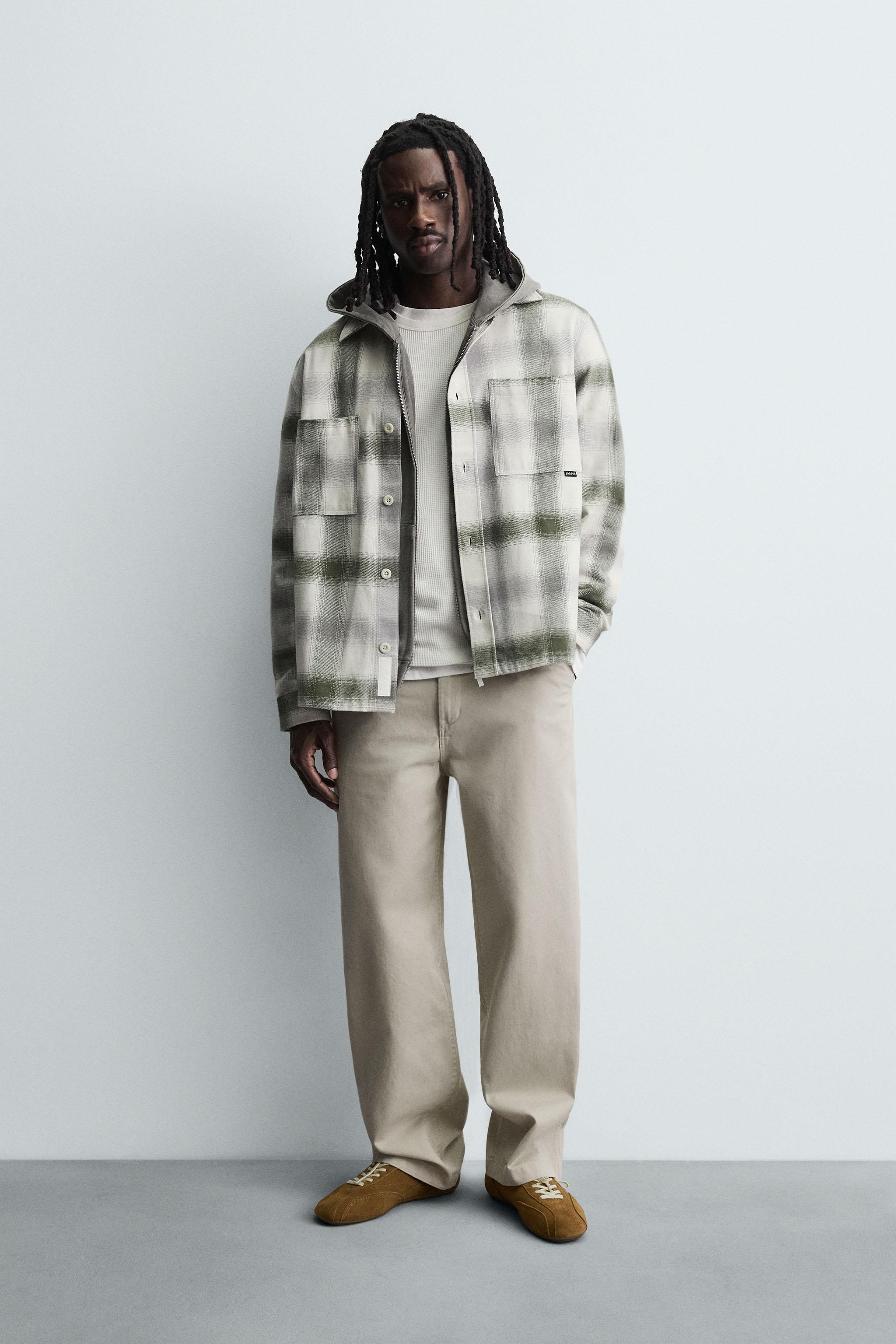 CHECK FLANNEL SHIRT - Green / Ecru | ZARA South Africa