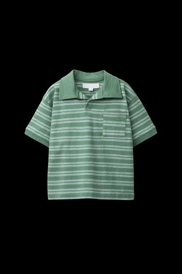 POLOSHIRT MIT STREIFEN - Grün von Zara - Bild 0