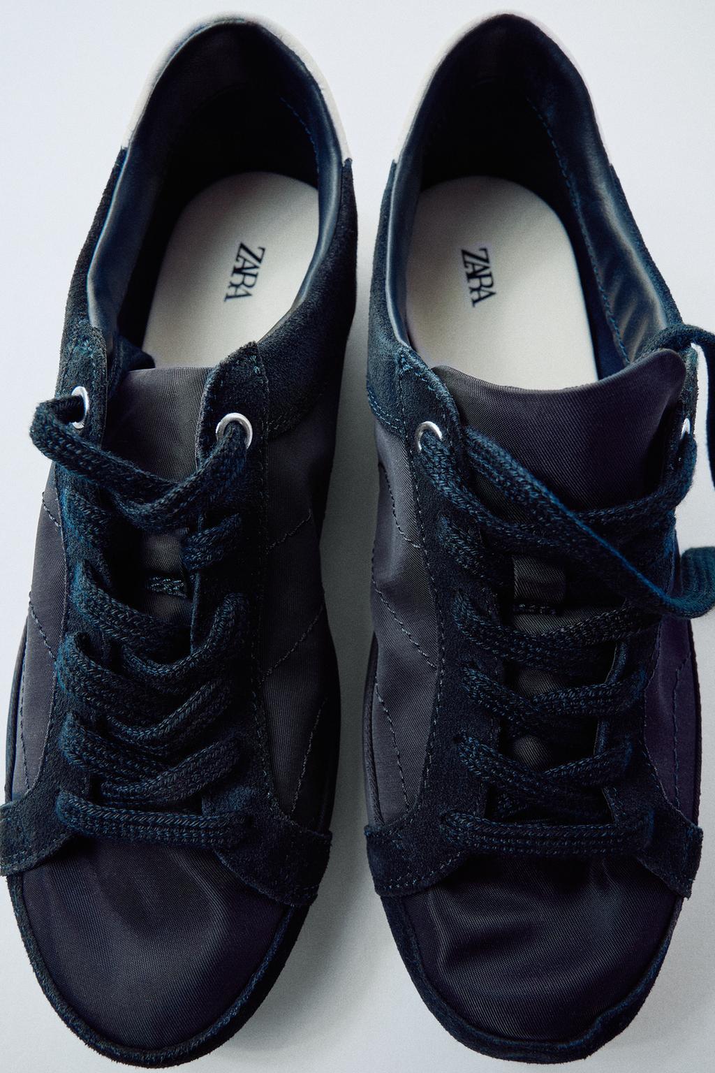 BLUCHER TRAINERS WITH CONTRAST HEEL