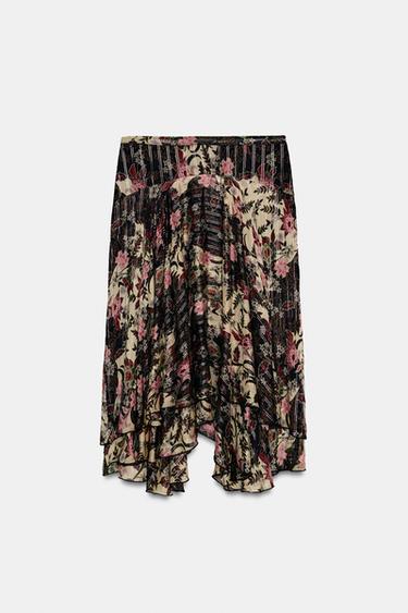 ZW COLLECTION FLORAL PRINT SKIRT - Multicoloured by Zara - Image 4