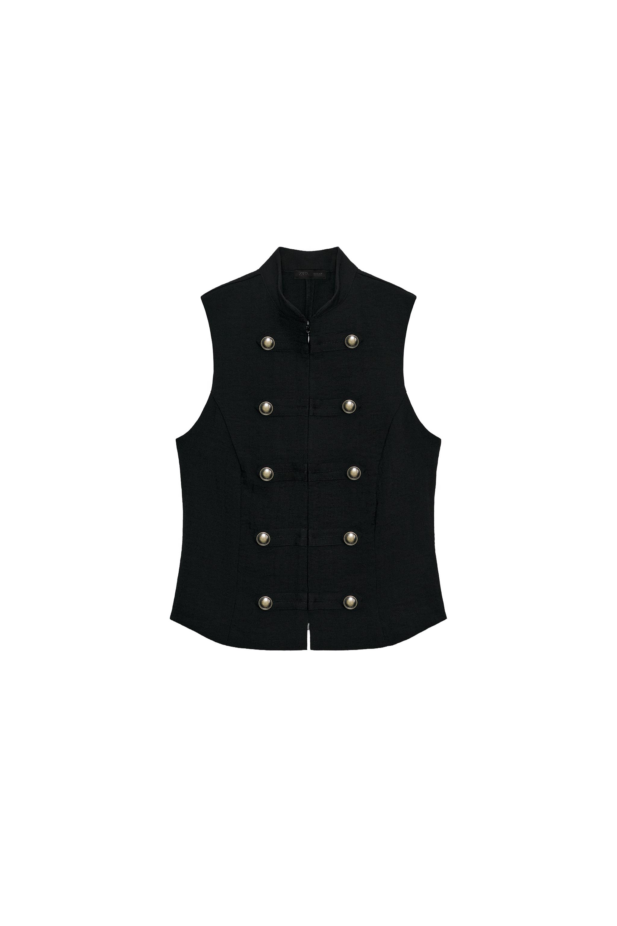 SLEEVELESS BUTTON SHIRT - Sand | ZARA United States