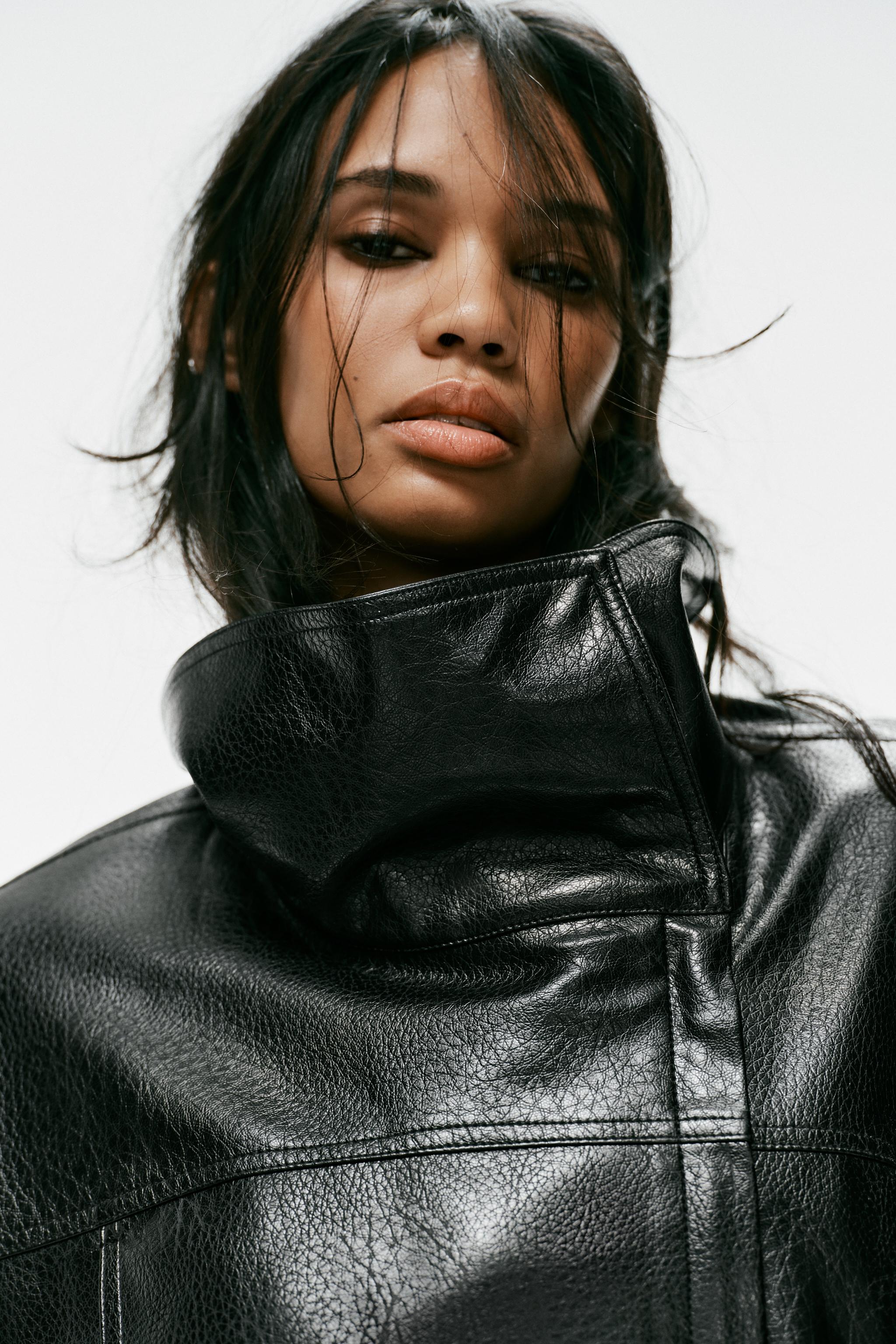 VESTE MATIÈRE SYNTHÉTIQUE ÉPAULETTES