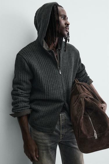 TEXTURED RIBBED JACKET - Anthracite Grey by Zara - Image 4