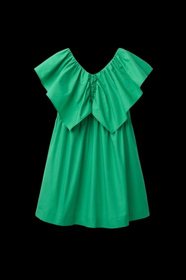 RUFFLED DRESS - Green by Zara - Image 0