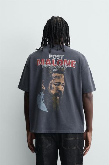 WASHED POST MALONE™ GRAPHIC SWEATSHIRT - Blue by Zara - Image 2