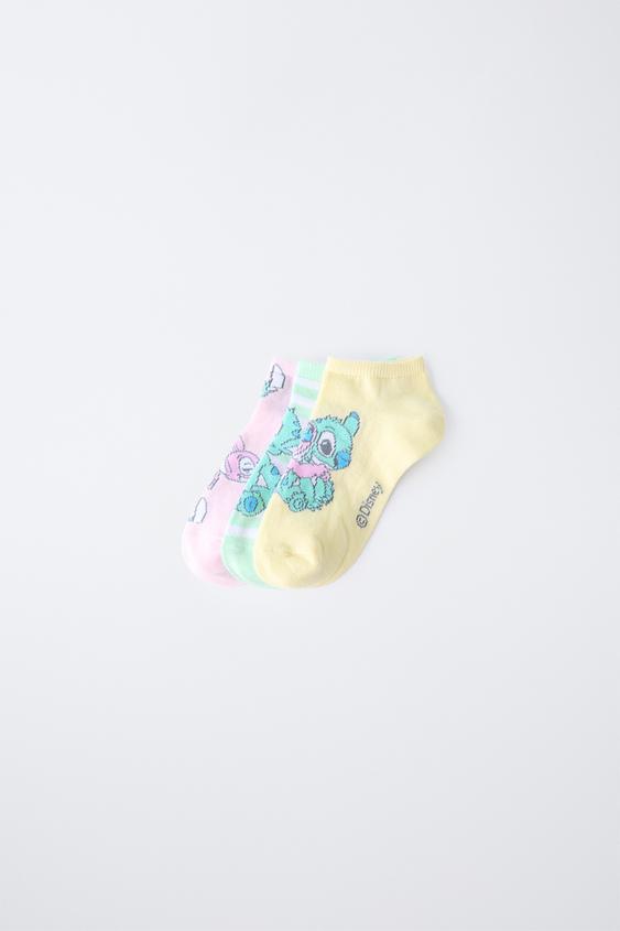 LOT DE TROIS PAIRES DE SOCQUETTES LILO & STITCH © DISNEY - Rose de Zara - Image 0