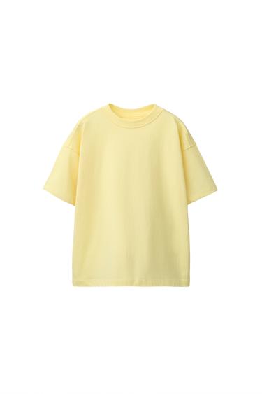 CAMISETA LISA - Amarillo vivo de Zara