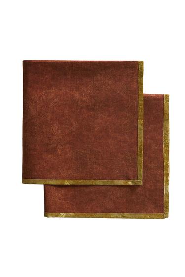 REVERSIBLE SATIN NAPKINS (PACK OF 2) | MARISA BERENSON - Coral by Zara