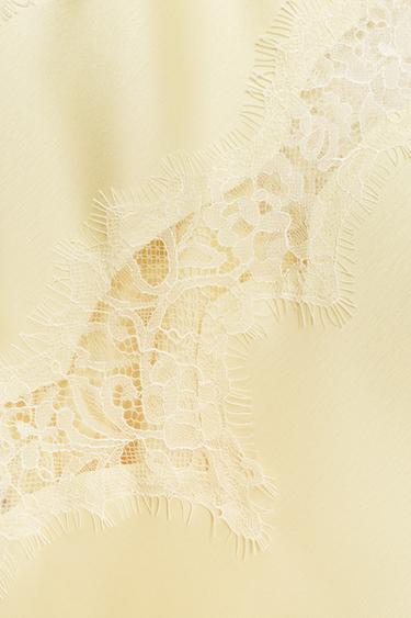 ZW COLLECTION LACE CAMISOLE TOP - Yellow by Zara - Image 8