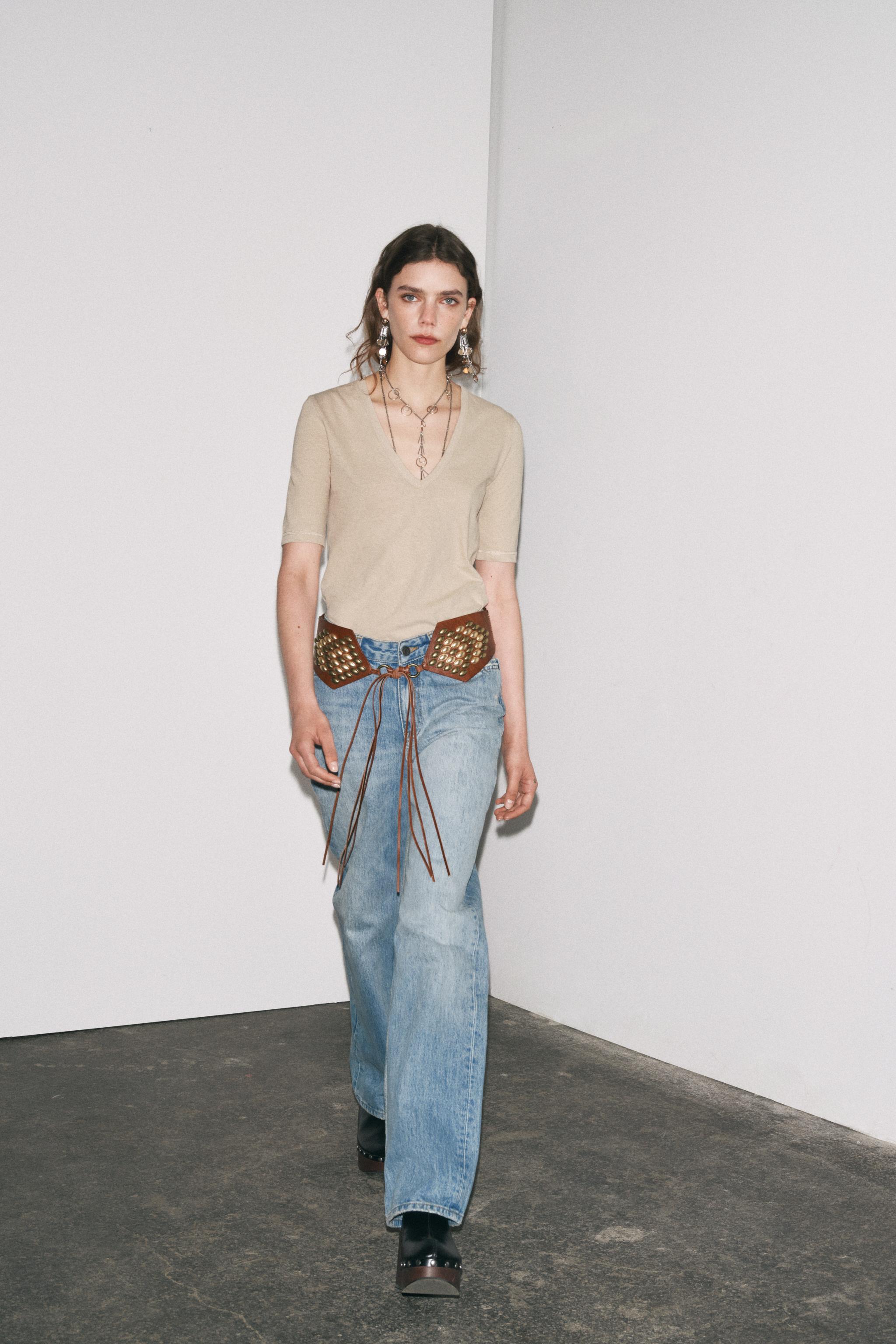 ソフト Vネック スウェットシャツ - グレーマール | ZARA Japan