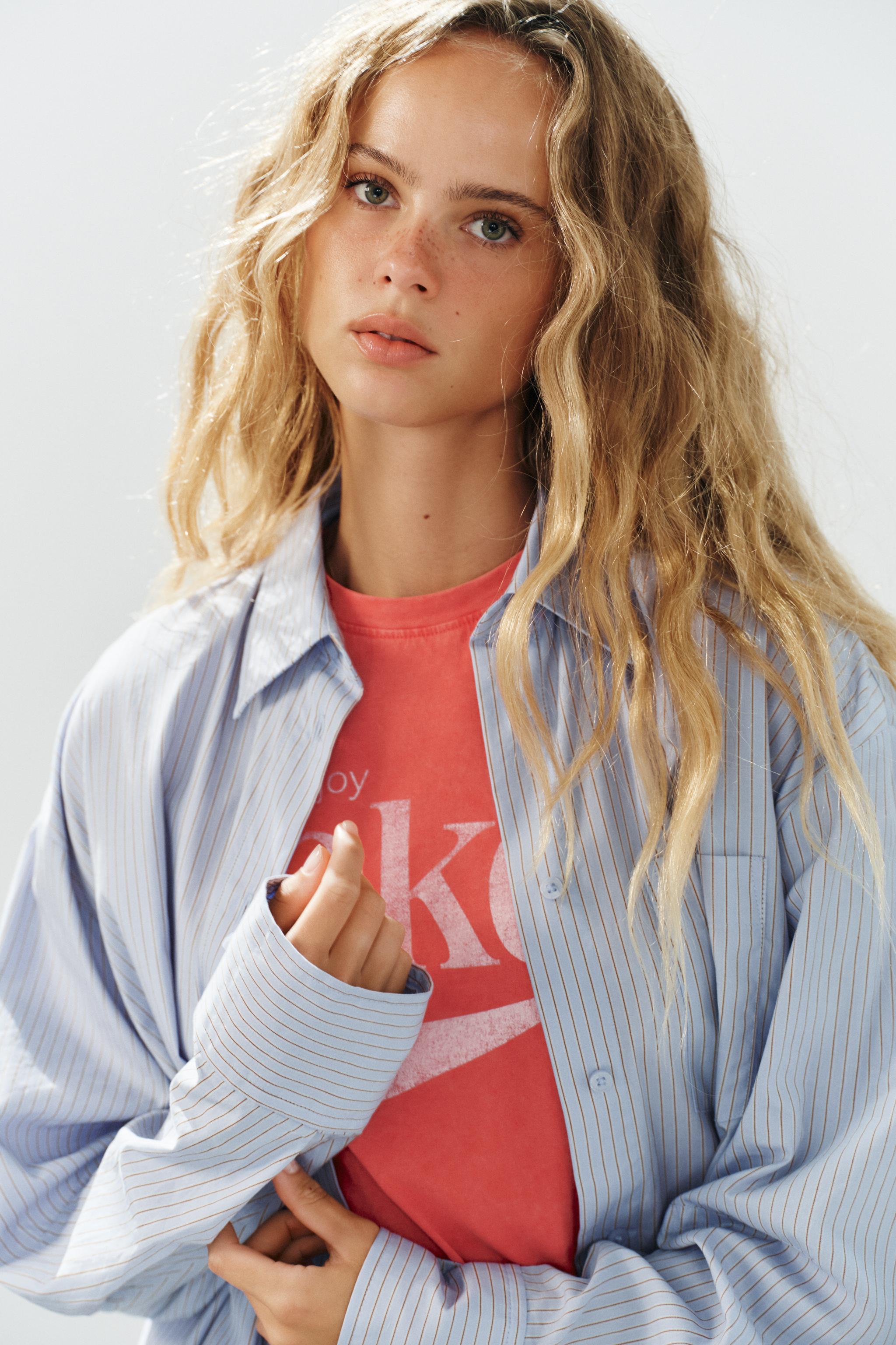 OVERSIZED STRIPED POCKET SHIRT