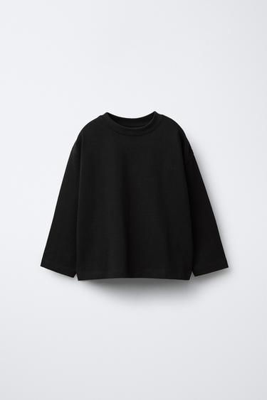 ΜΠΛΟΥΖΑ HEAVY WEIGHT ΜΕ ΚΕΝΤΗΜΑ - Μαύρο του Zara