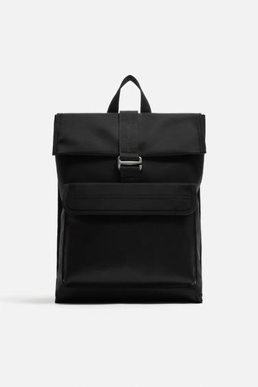 TECHNISCHE RUGZAK MET KLEP - Zwart van Zara