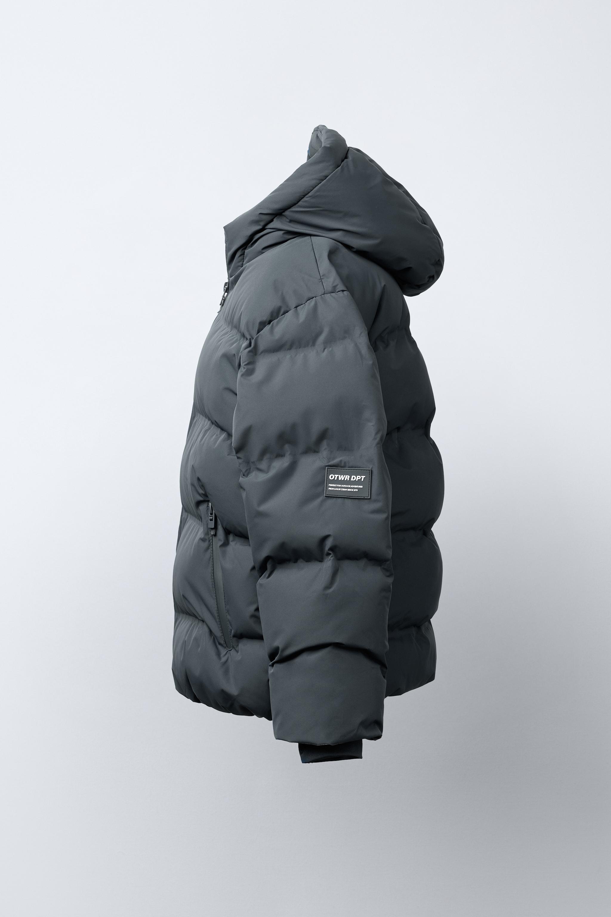 WATER REPELLENT LABEL PUFFER COAT