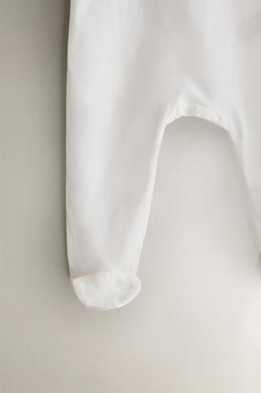 CHILDREN'S ROMPER WITH EMBROIDERED ELEPHANT - Oyster-white by Zara - Image 3