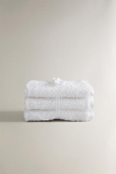 LOT SERVIETTES INVITÉS COTON (LOT DE 3) - Blanc de Zara - Image 1