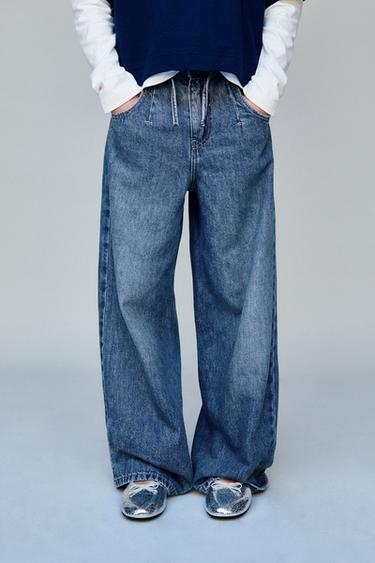 JEANS WIDE LEG - Azul de Zara