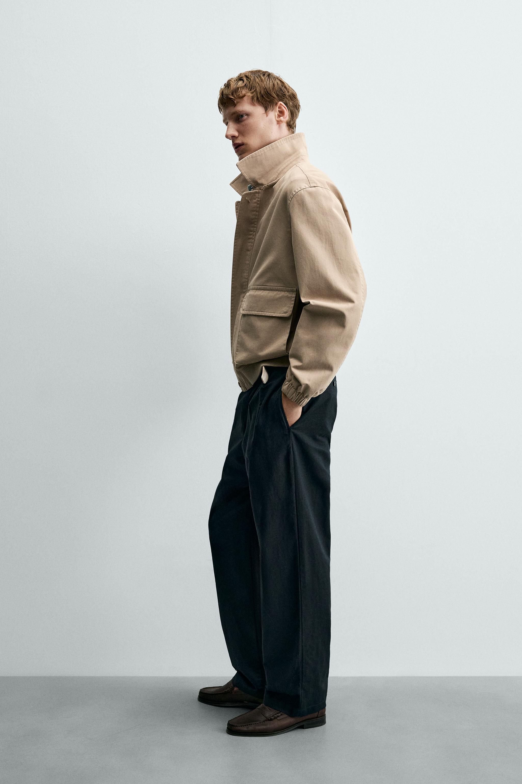 Мужские куртки Zara REGULAR FIT COTTON JACKET — фото 4