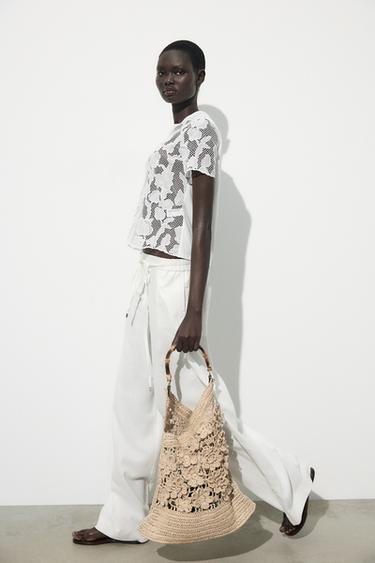 T-SHIRT BRODERIES AVANT - Blanc de Zara - Image 3