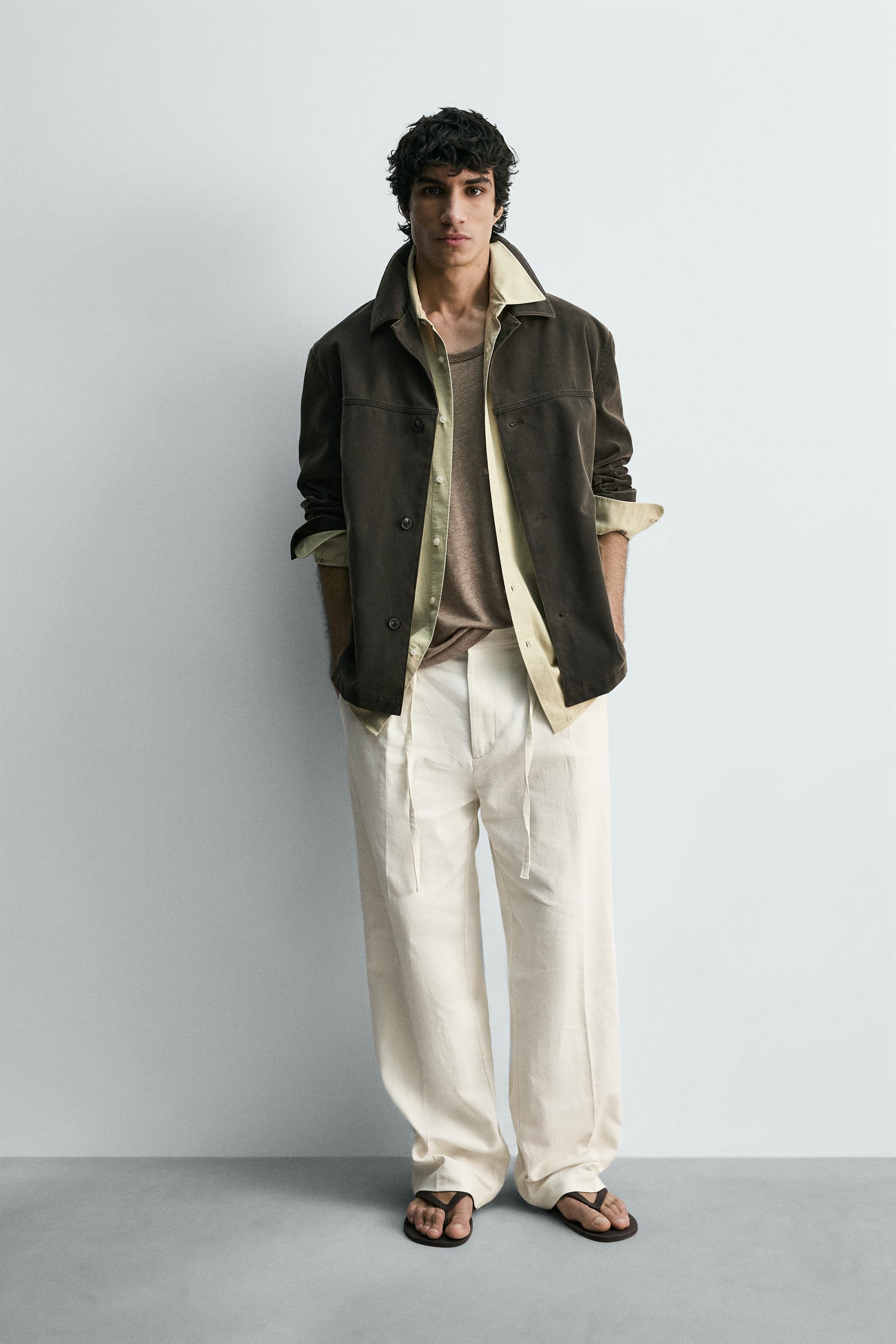WASHED BOXY FIT JACKET - Brown | ZARA United States