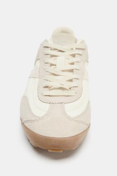 SOFT RUNNING TRAINERS - Ecru White by Zara - Image 2