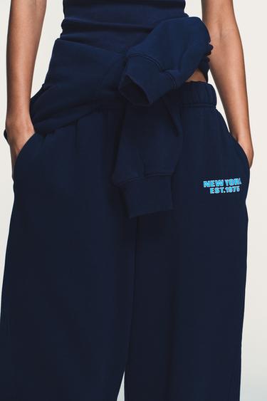 TEXT JOGGERS - Blue by Zara - Image 3