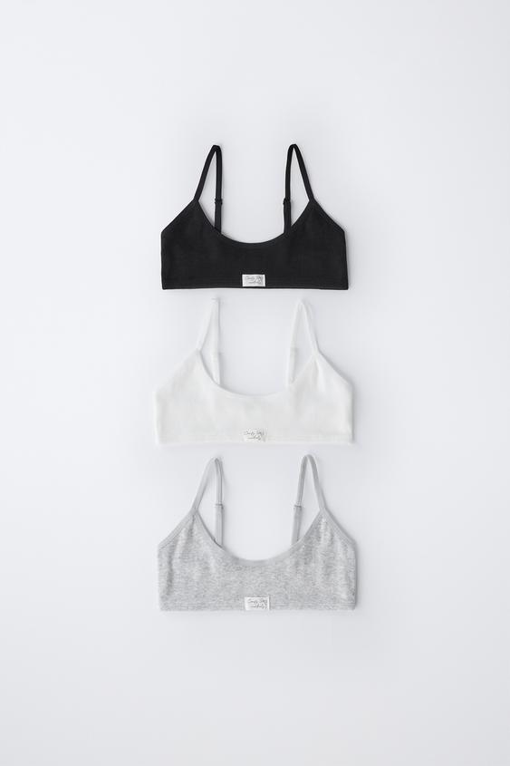 9-14 AÑOS/ PACK TRES TOPS ETIQUETA - Blanco / Negro de Zara - Imagen 0