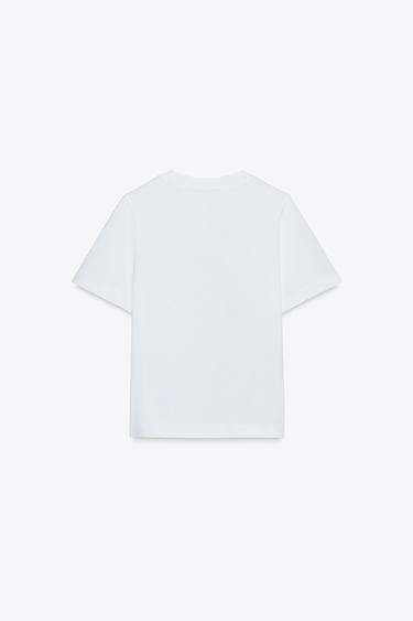 T-SHIRT LACETS BIJOUX - Blanc de Zara - Image 6