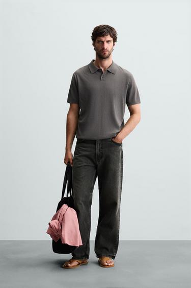 POLO PUNTO CANALÉ - Gris antracita de Zara - Imagen 0