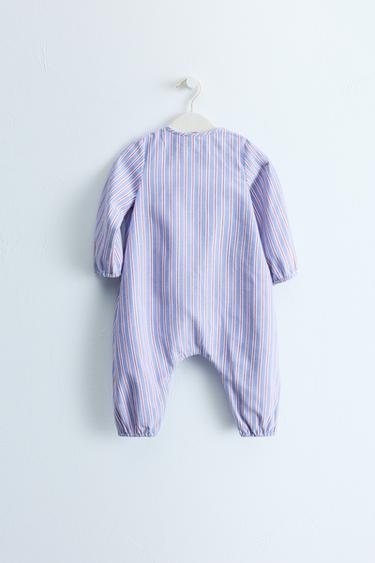ZARA TIMELESS - LONG STRIPED JUMPSUIT — Blue 2