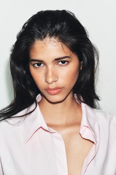 CHEMISE OVERSIZE À NŒUD - Rose délavé de Zara - Image 2