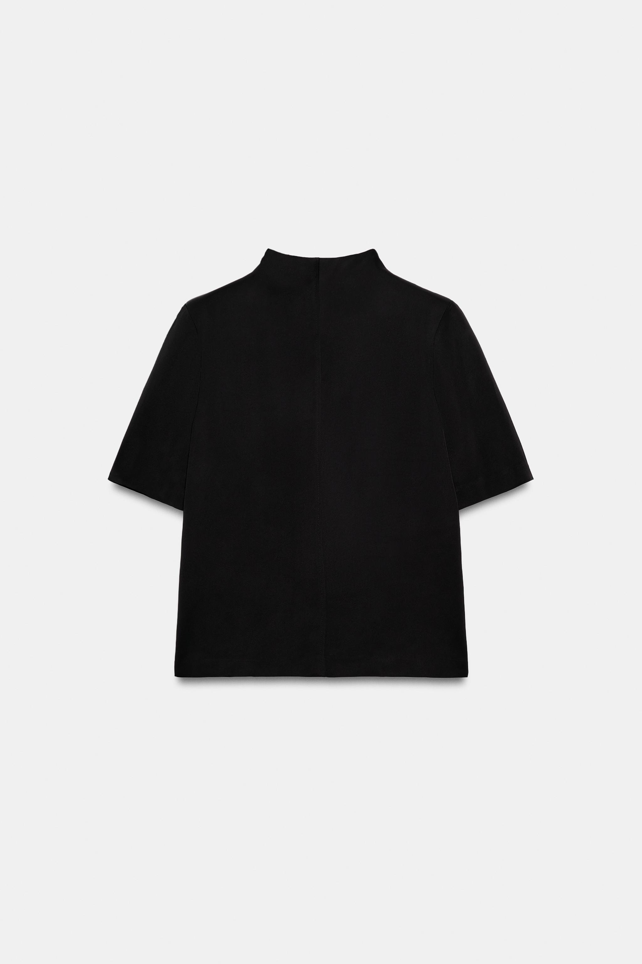 ZW COLLECTION SATIN SHOULDER PAD TOP