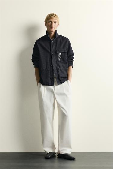 SOBRECAMISA DENIM RELAXED FIT - Índigo de Zara - Imagen 0