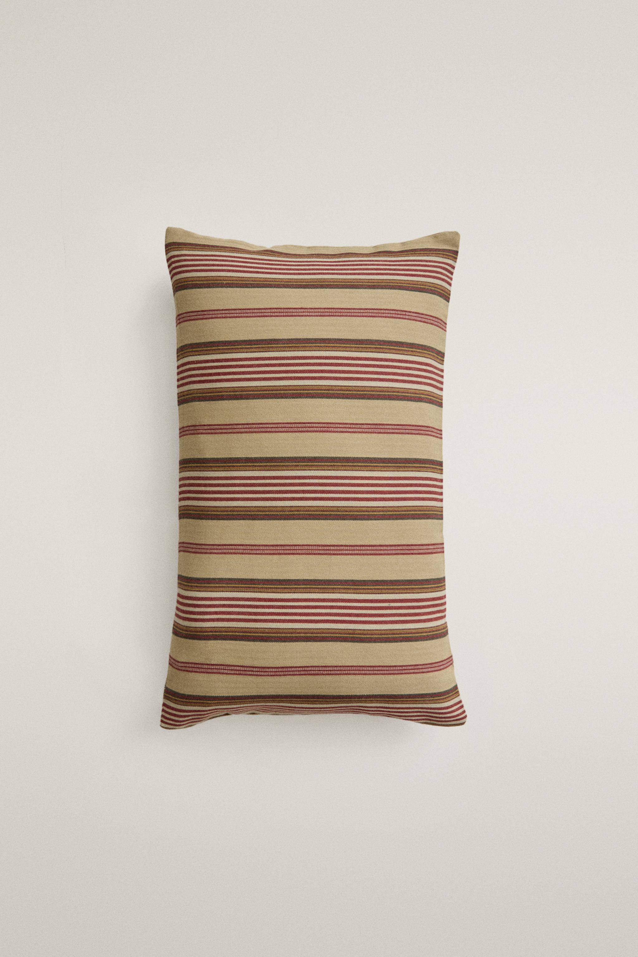 TEXTURED STRIPED COTTON THROW PILLOW COVER | KATHARINE POLE