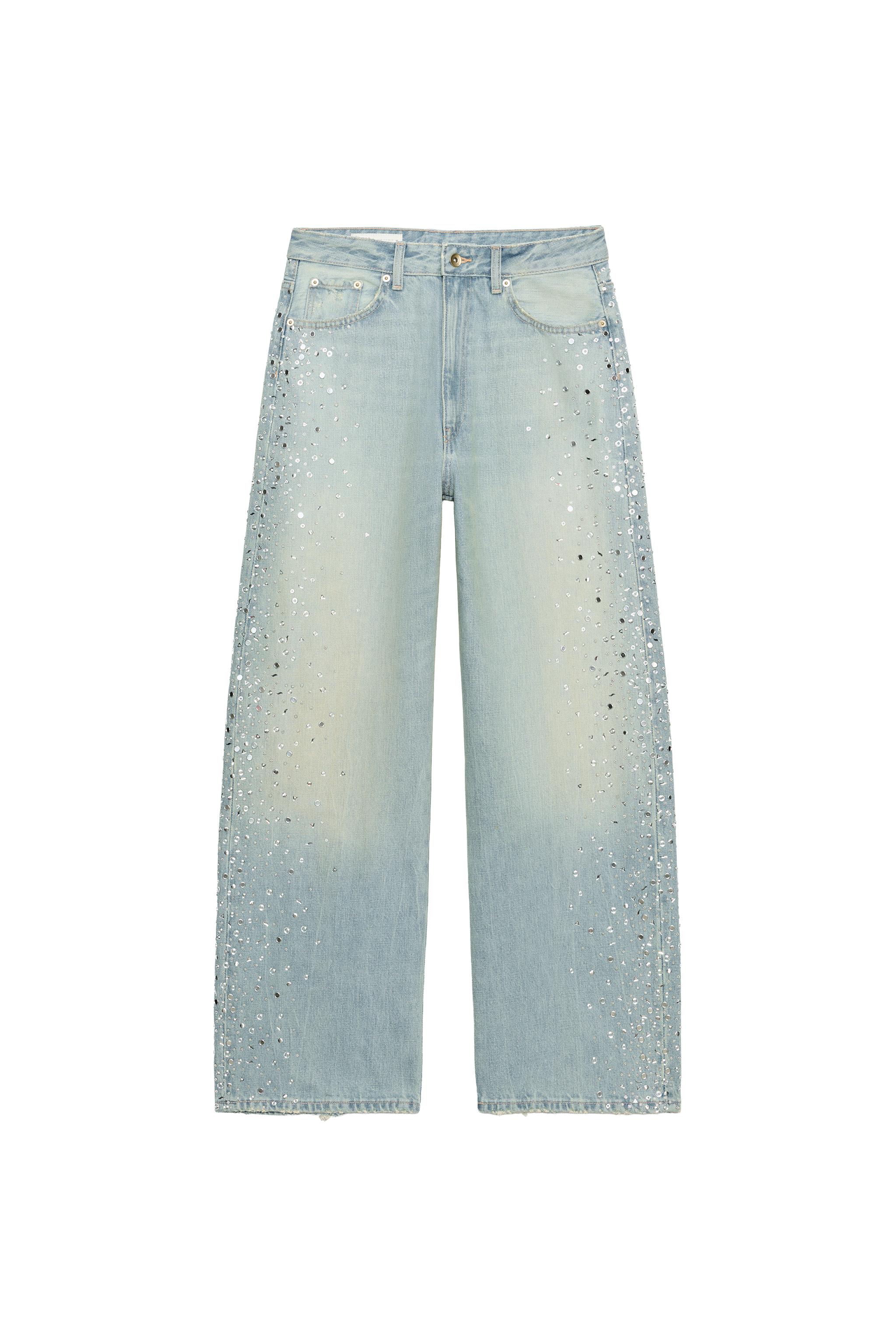 BAGGY FIT TIRO MEDIO BRILLOS TRF JEANS