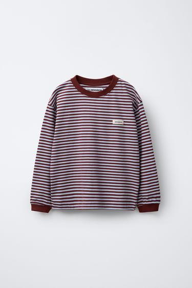 STRIBET T-SHIRT BENSIMON ® X ZARA - granatrød fra Zara - Billede 0