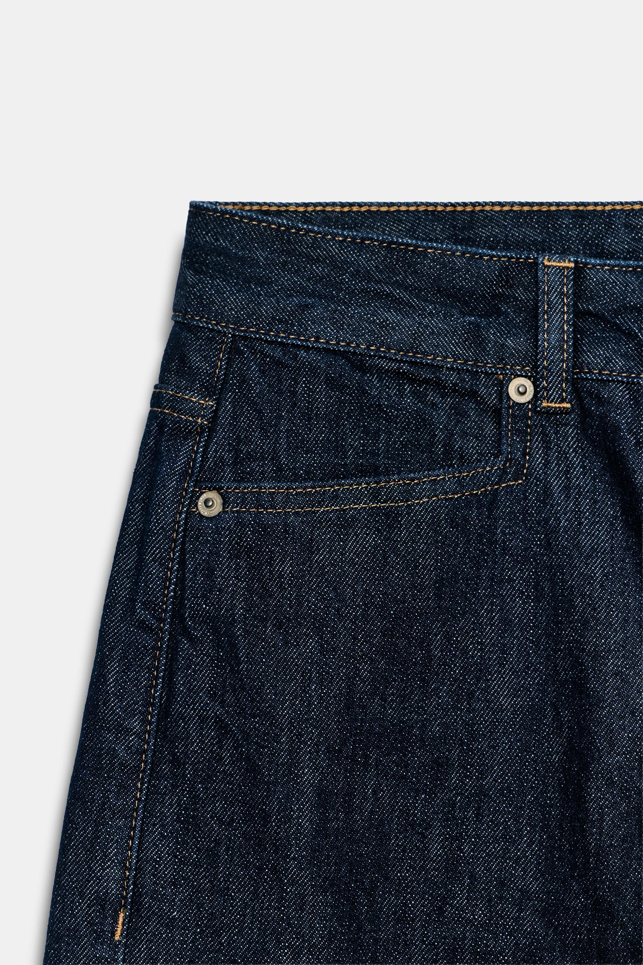Zara ZW COLLECTION ORTA BEL DENIM BERMUDA görsel 7