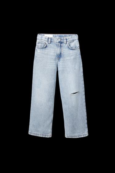 RIPPED RELAXED BAGGY JEANS - Blue by Zara - Image 0
