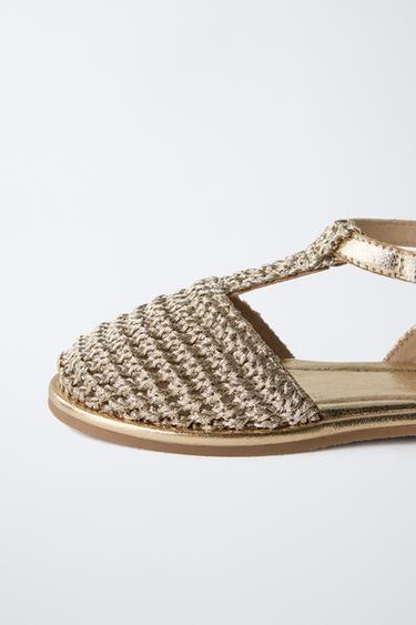 BRAIDED SHOES - Gold by Zara - Image 6