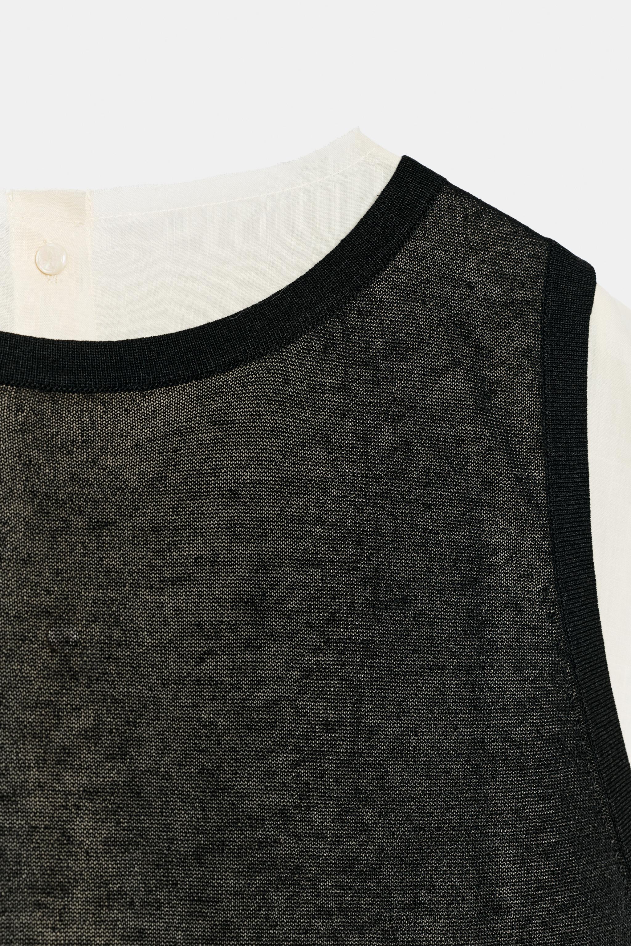 COMBINATION KNIT TOP
