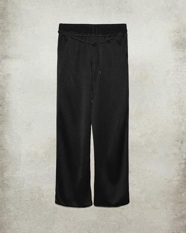 VISCOSE - WOOL TROUSERS WITH BELT LUDOVIC DE SAINT SERNIN x ZARA - Black by Zara