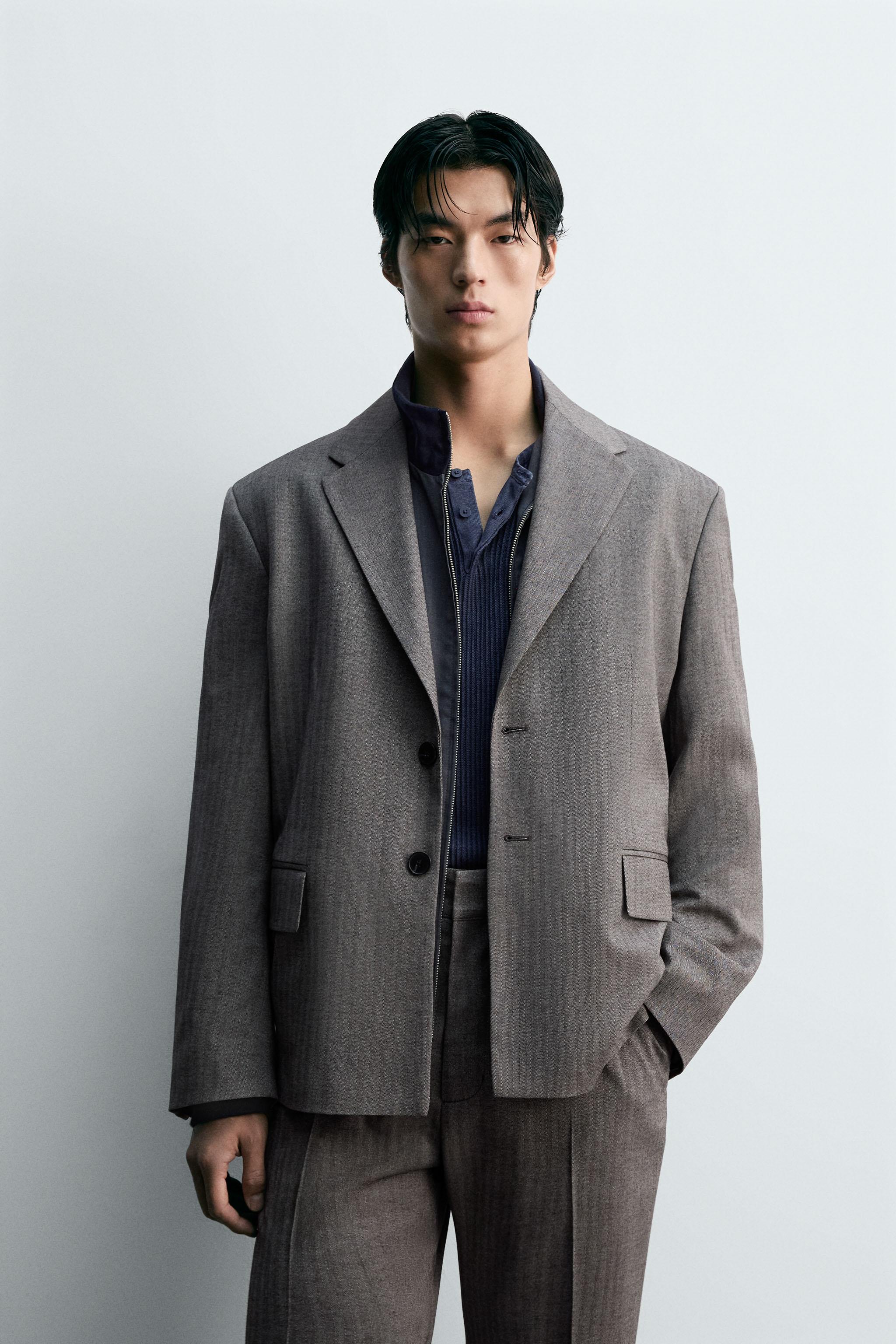 ZARA スーツ ダブル セットアップ　ブラウン ZARA - ZARA ザラ ダブルブレスト テーラードジャケット スーツ
