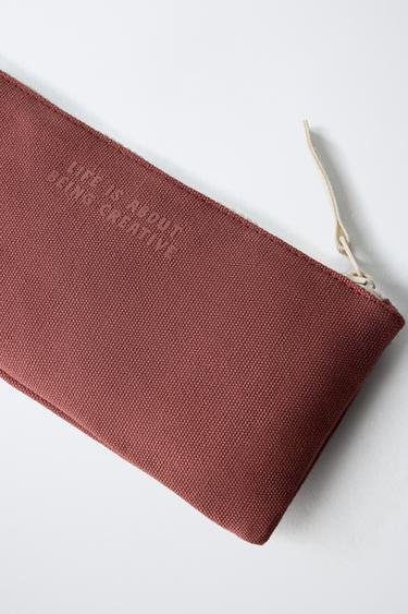 BASIC PENCIL CASE - Maroon by Zara - Image 2