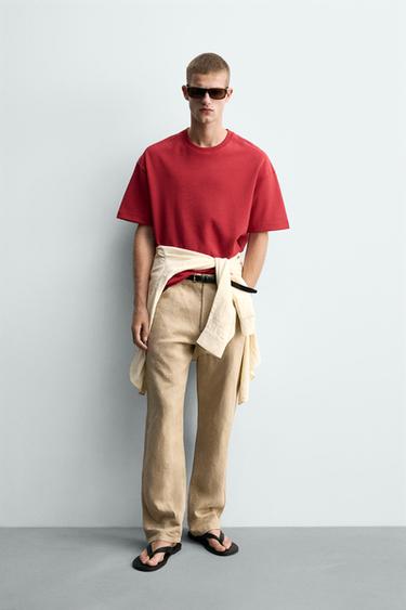 RELAXED FIT INTERLOCK SWEATSHIRT - Red by Zara